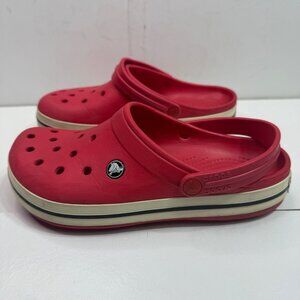 Crocs Unisex M7/W9 Red Clog Slip On Comfort Shoes Footwear